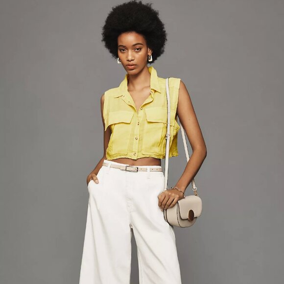 Anthropologie Pilcro Sleeveless Cropped Shirt - NWT! - Picture 4 of 6